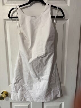 Zara White Sleeveless Mini Sheath Dress